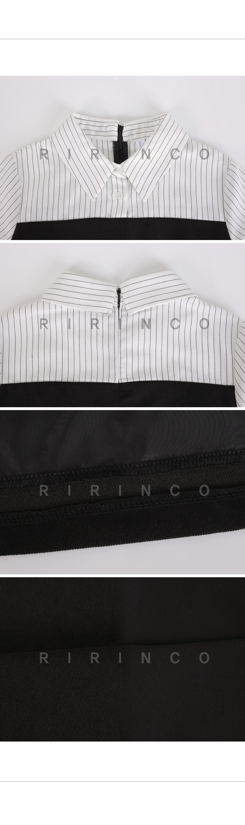 RIRINCO [一般/起毛] ストライプ配色ミニワンピース