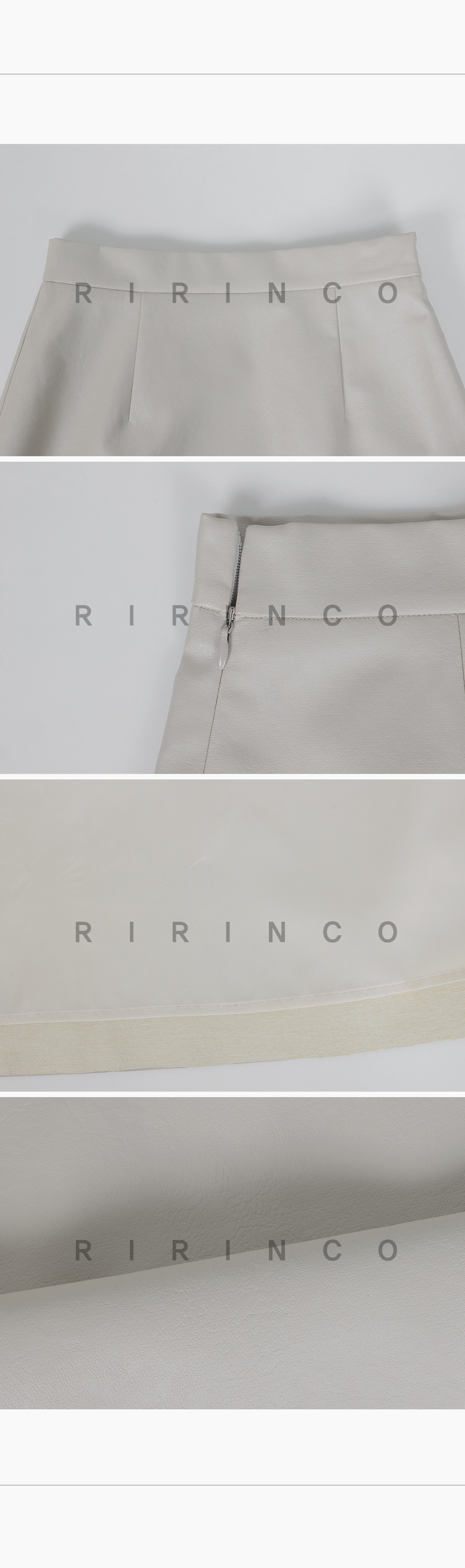 RIRINCO Hラインレザーミニスカート