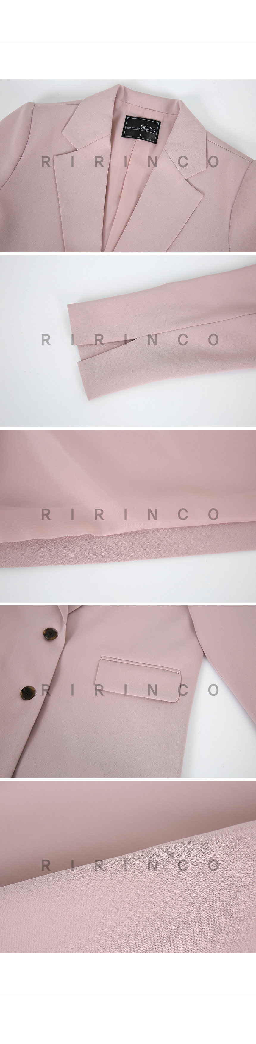 RIRINCO セットアップカラーネックジャケット