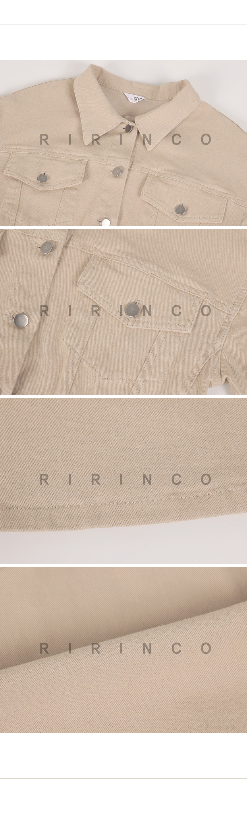RIRINCO 2ピースカラーネッククロップドジャケット