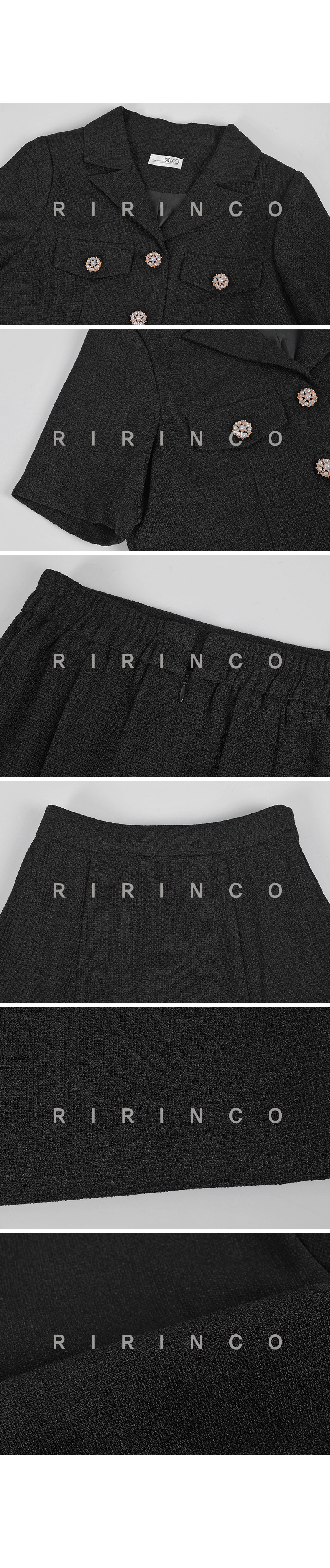 RIRINCO ツイードクロップドジャケット＆マーメイドスカートセット