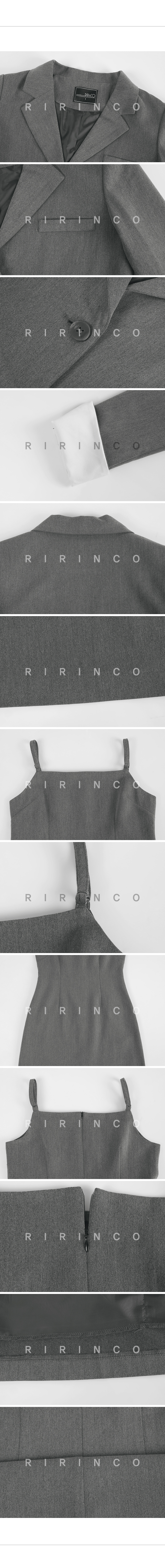 RIRINCO クロップドジャケット&ミニキャミワンピースセット