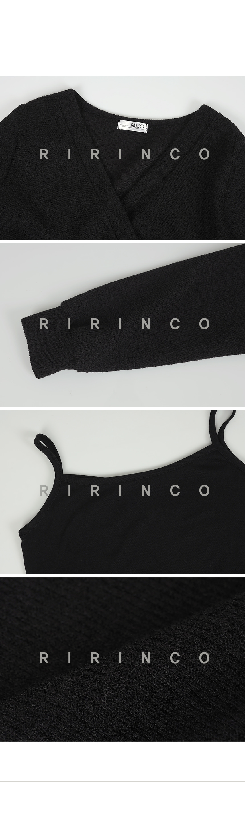 RIRINCO ラップタイプTシャツ＆キャミソールセット