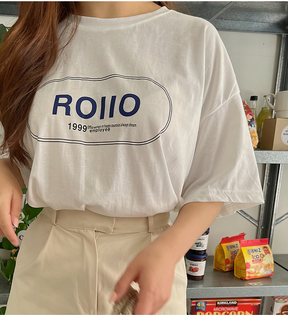 RIRINCO ROIIO英字ロゴTシャツ