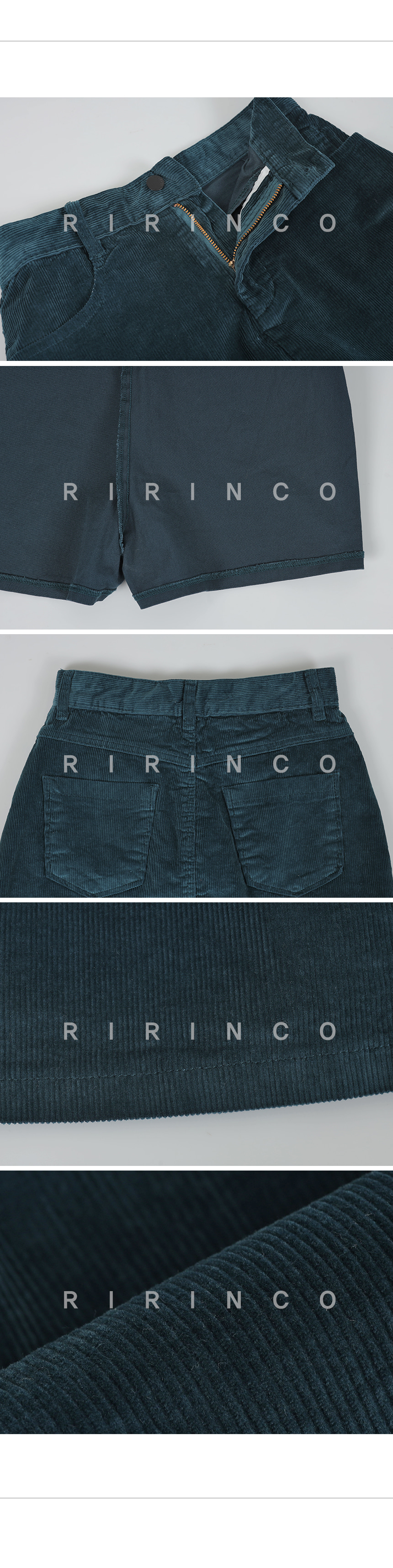 RIRINCO コーデュロイショットスカートパンツ