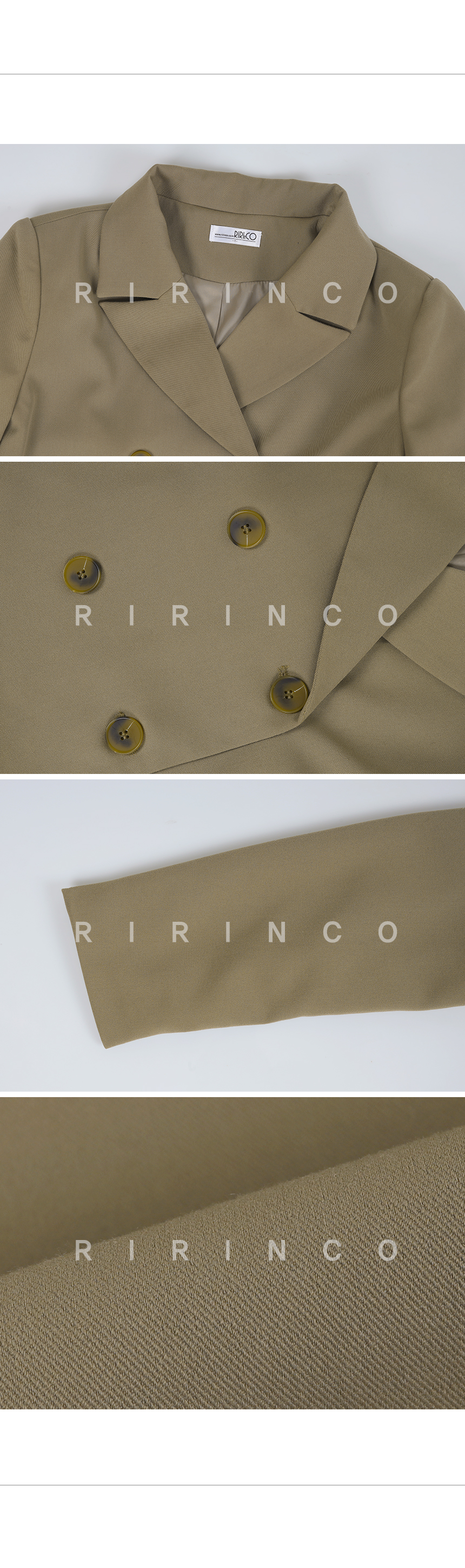 RIRINCO ツーピースクロップド丈テーラードジャケット