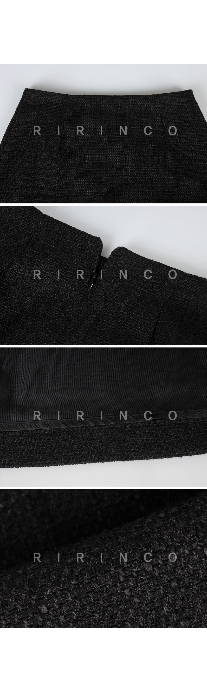 RIRINCO ツーピースツイードミニスカート