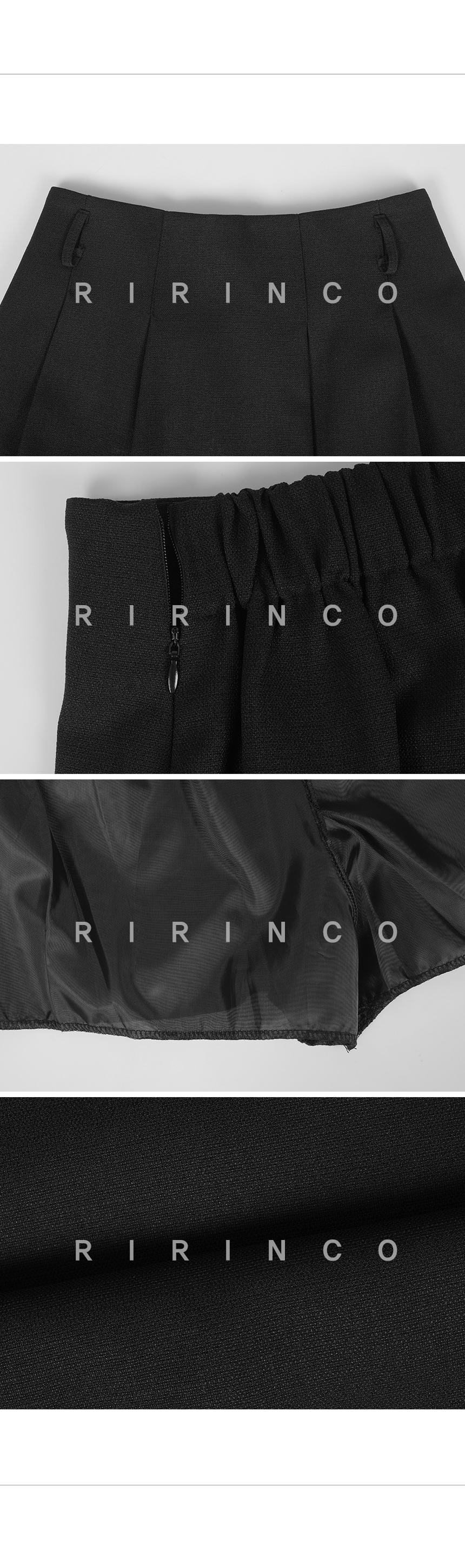 RIRINCO ツーピース バックゴムタックミニスカート(インナーパンツ付き)