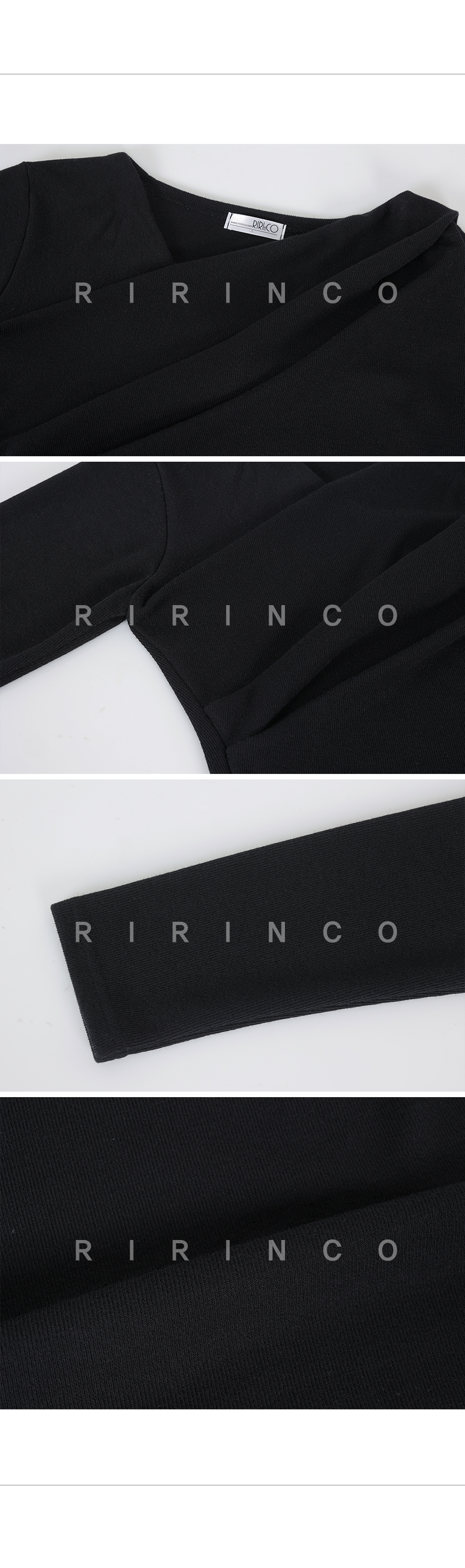 RIRINCO ツーウェイアンバランスドレープTシャツ