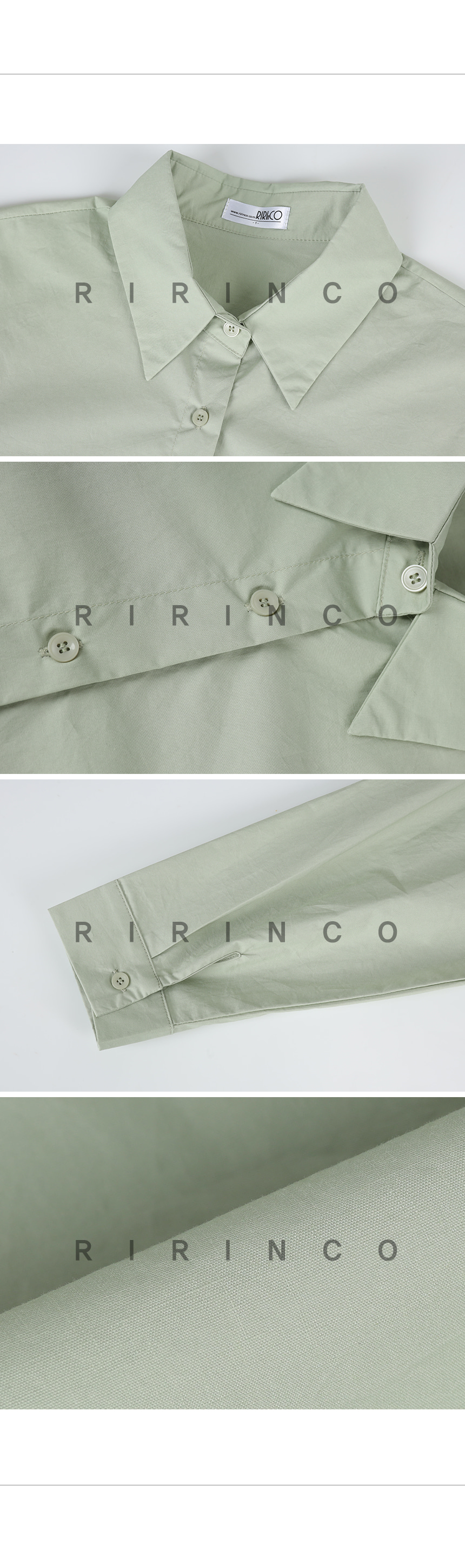 RIRINCO コットンベーシックシャツ
