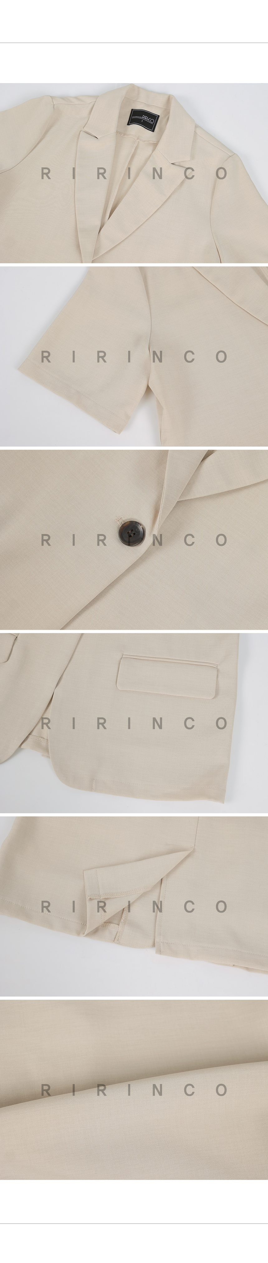 RIRINCO RIRINCO ベーシック半袖サマージャケット
