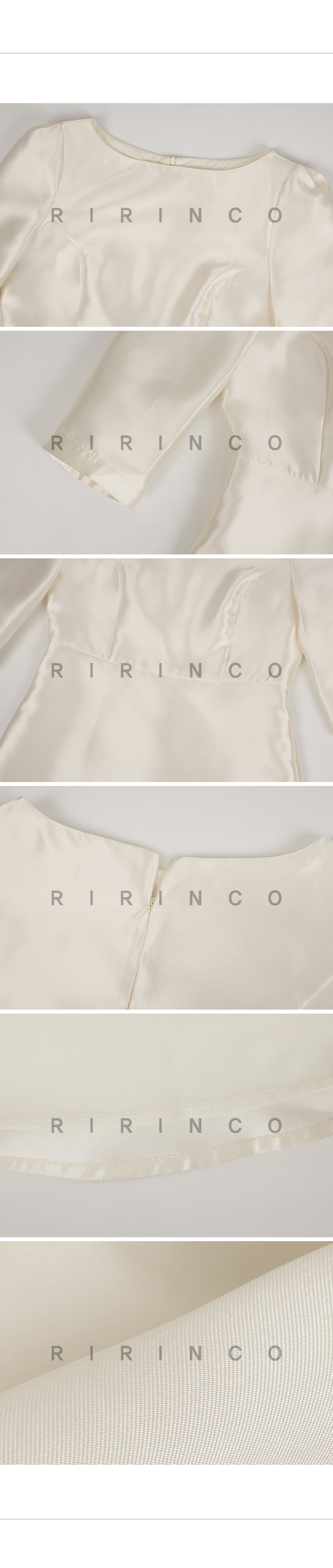 RIRINCO [ウェディング] サテンフレアロングワンピース