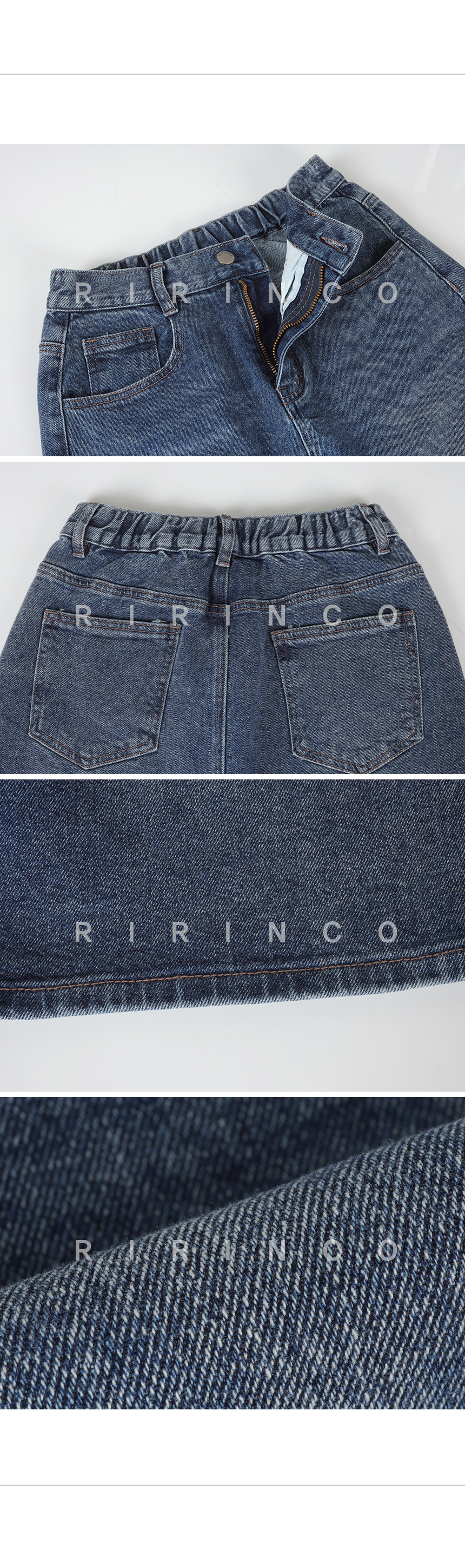 RIRINCO ポケットバックゴムミニスカート