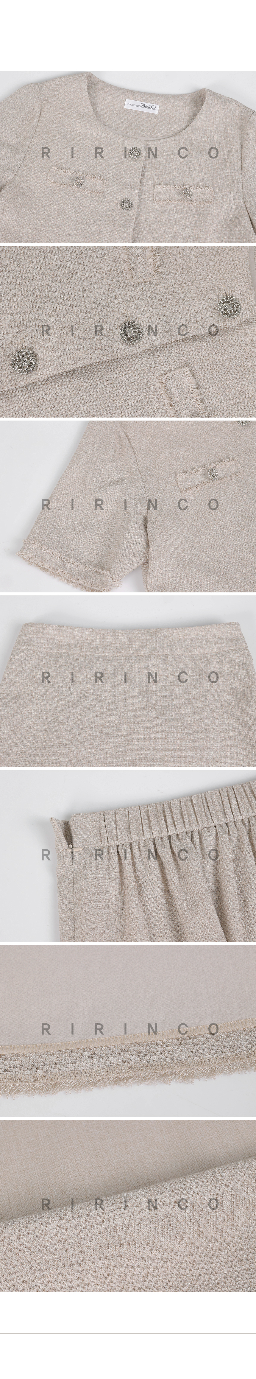 RIRINCO ツイードクロップドジャケット＆ミニスカートセット