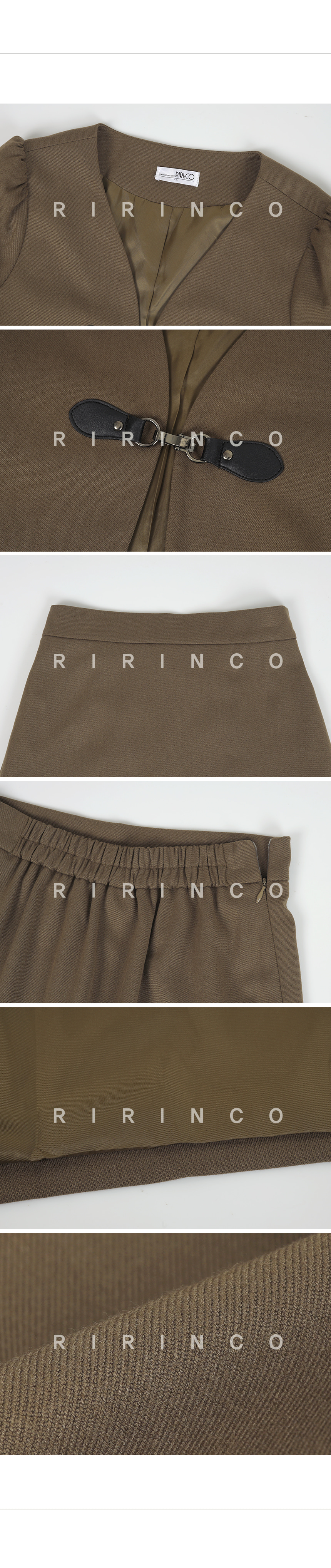 RIRINCO ボレロバックゴムミニスカートツーピース