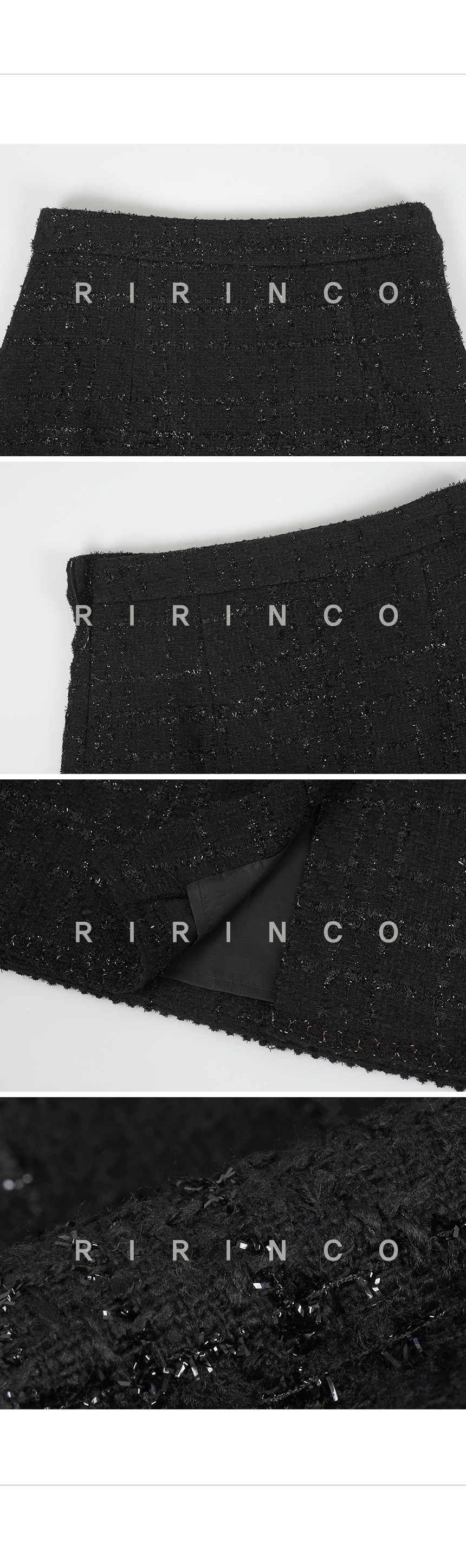 RIRINCO ツイードツーピースIラインロングスカート