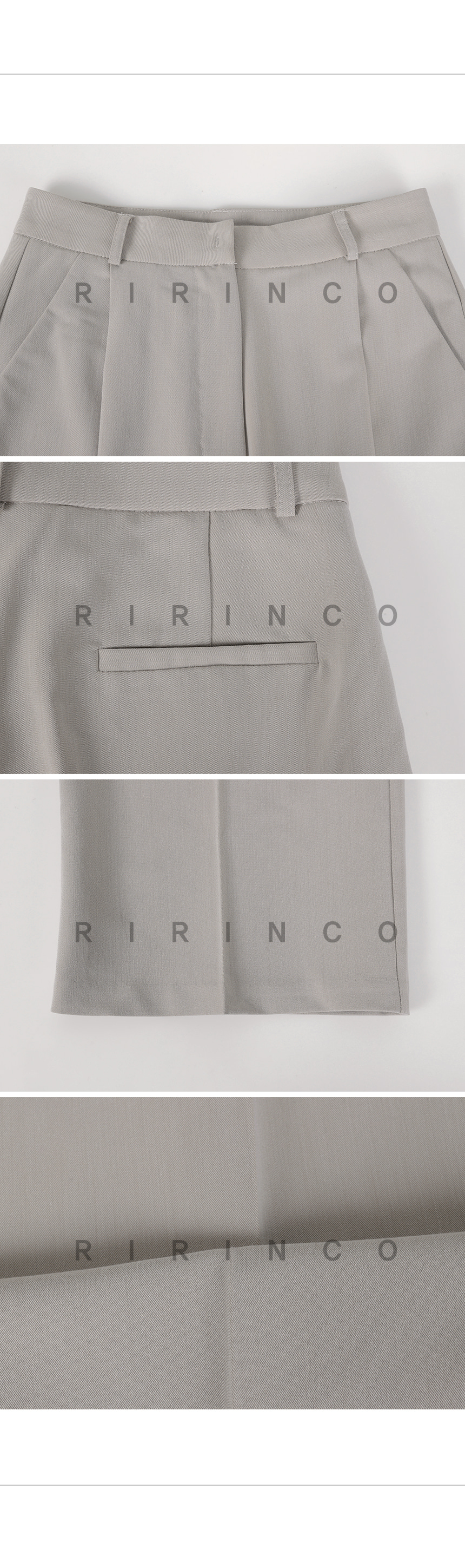 RIRINCO [ショート丈/ジャスト丈/ロング丈] ホック式ピンタックワイドスラックスパンツ