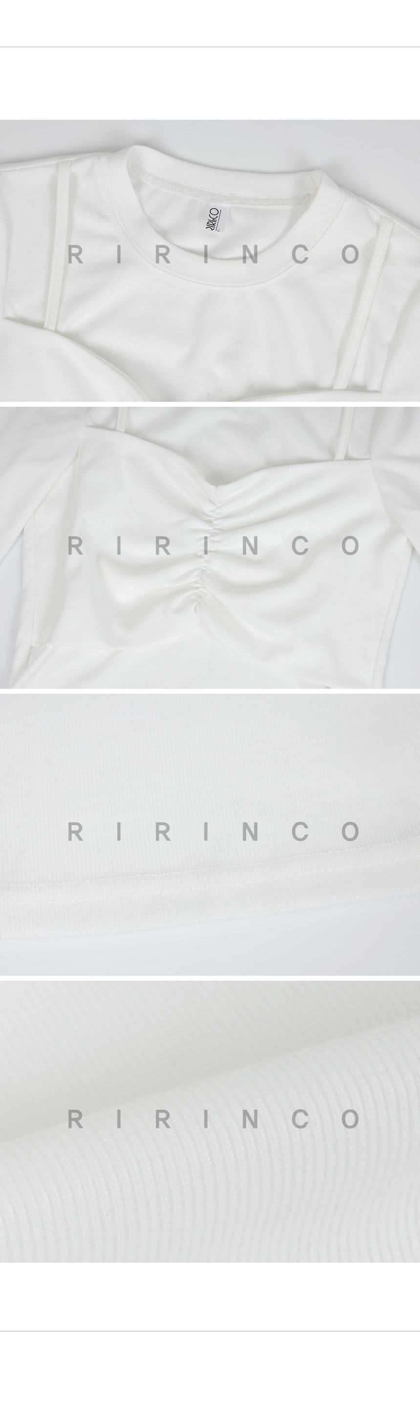 RIRINCO ビスチェシャーリングハートネックTシャツ