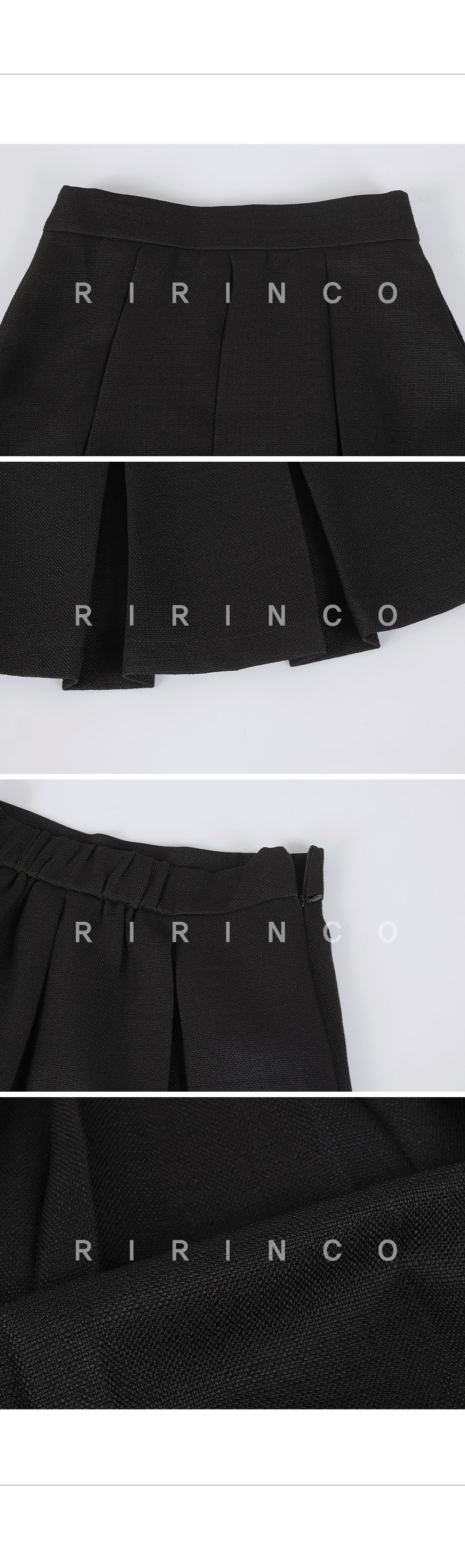 RIRINCO インバーテッドバックゴムミニスカート
