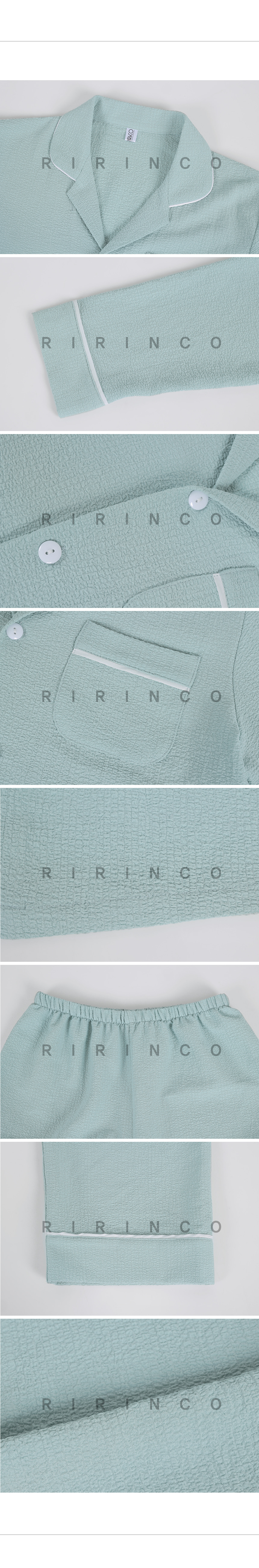 RIRINCO [カップル/ペアルック] ベーシックパジャマ上下セット