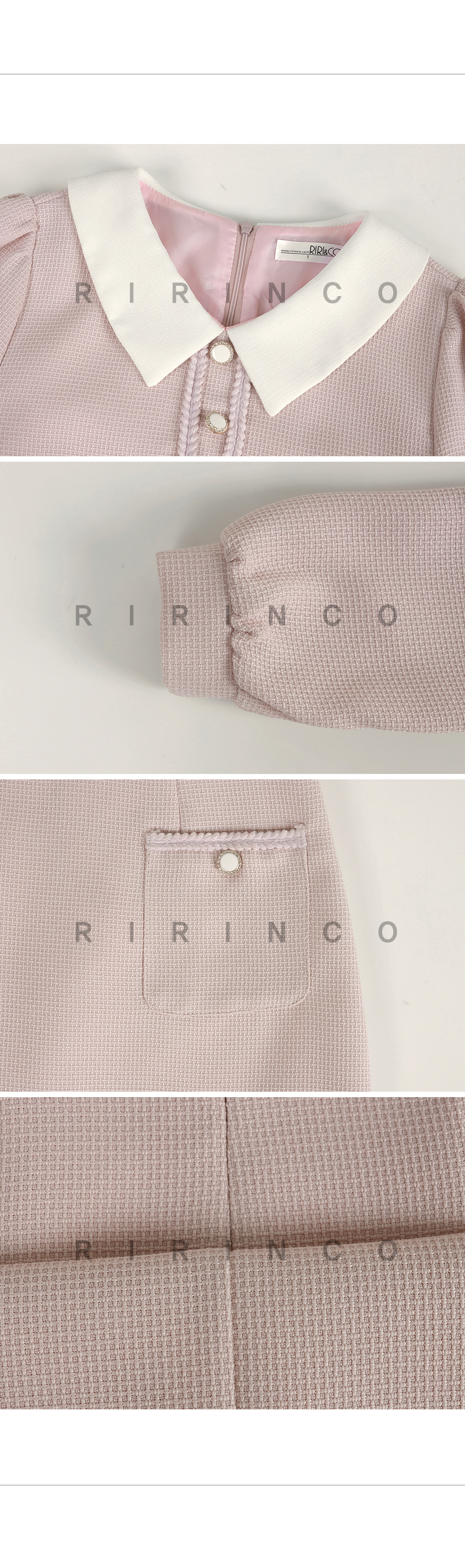 RIRINCO ツイード配色ポケットミニワンピース