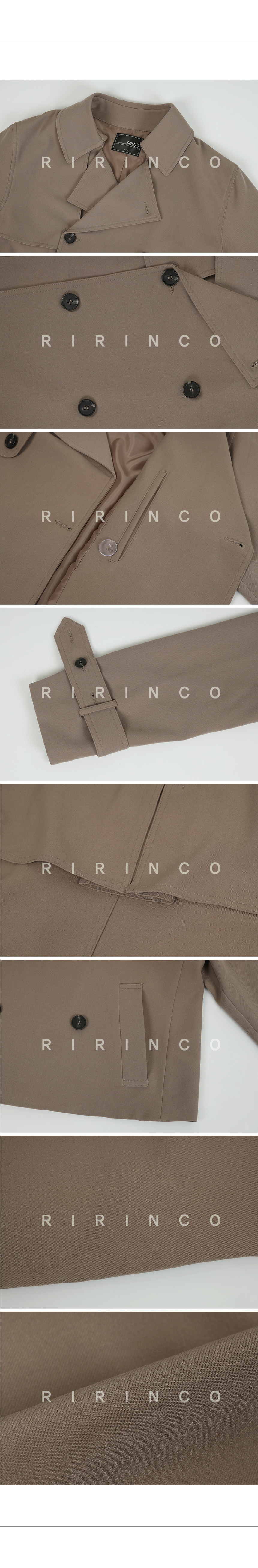 RIRINCO クロップドトレンチジャケット