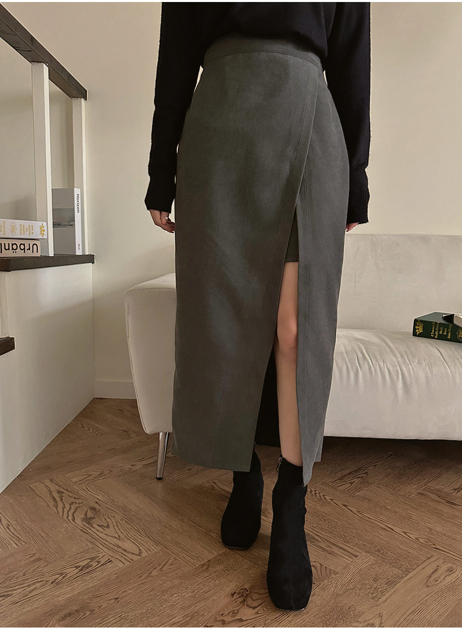 リリエンコ ピーチ起毛バックゴムレイヤードスカート