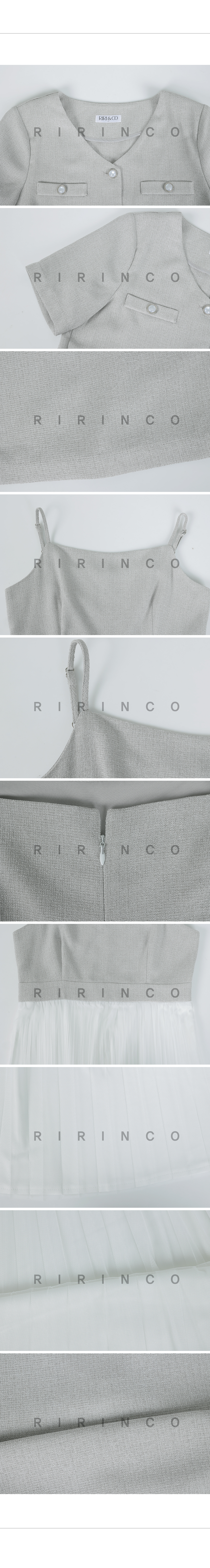 RIRINCO ツイードジャケット＆ビスチェプリーツワンピースセット