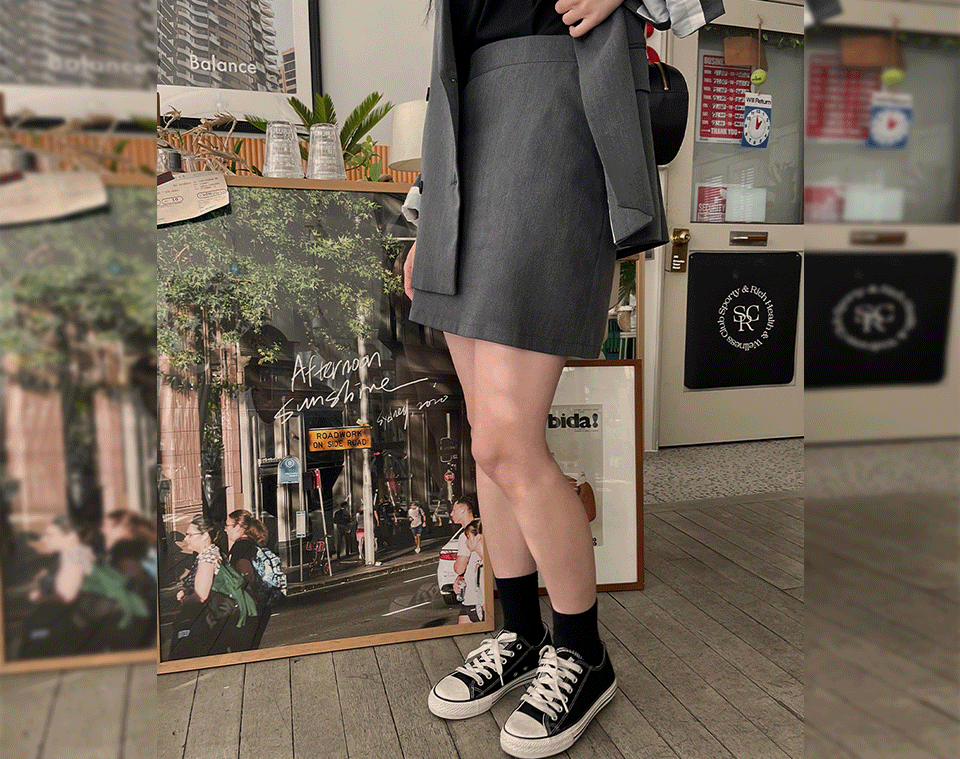 韓国 テーラードスカート