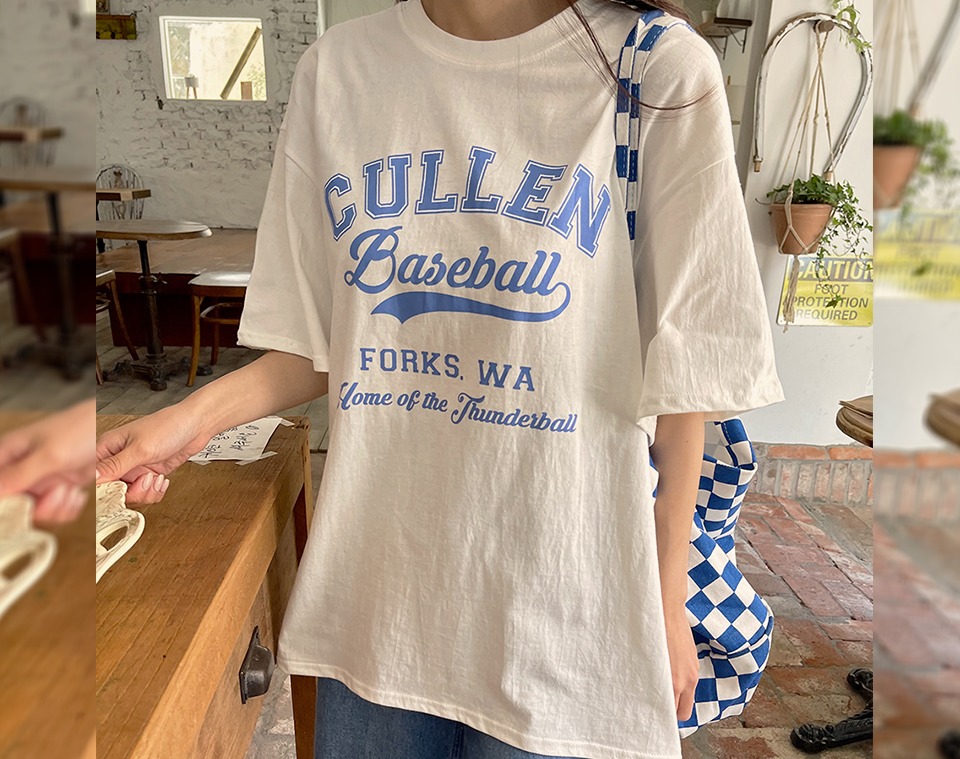 韓国 CULLENラウンドネックTシャツ