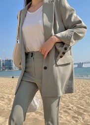 韓国 セットアップ 2ボタンベーシックジャケット